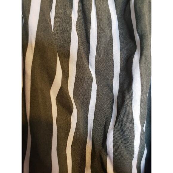 Francesca's Miami Womens Striped Off the Shoulder Crop Top Green Size Large NEW - Picture 9 of 12